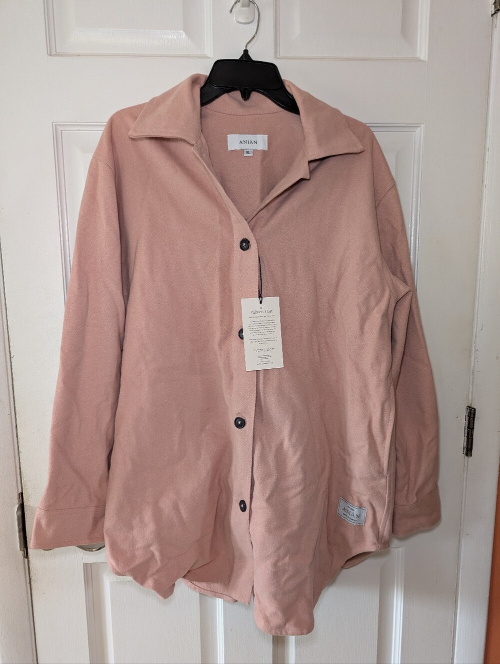 Anian Peach Oversized Painter's Coat in XL